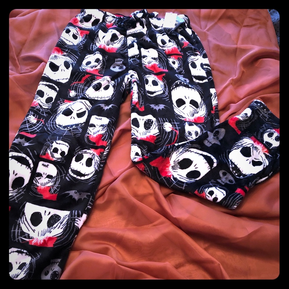 Jack Skeleton Fleece Lounge Pants - Picture 1 of 1
